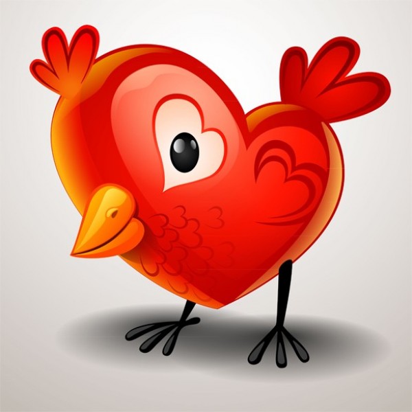 Red Valentines Chick Vector Graphic web vector valentines card valentines unique ui elements stylish red quality original new interface illustrator illustration high quality hi-res heart HD graphic fresh free download free elements download detailed design creative chick bird   