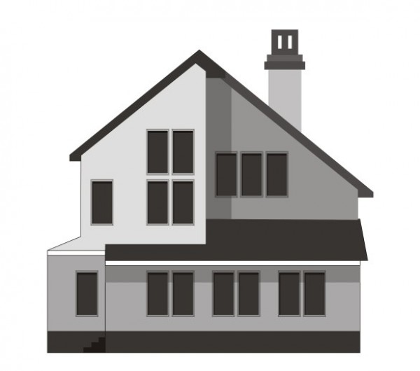 Modern Two Story House Vector Illustration windows web vector unique ui elements two story suburbs stylish small house quality original new modern interface illustrator house windows house graphic house high quality hi-res HD graphic fresh free download free eps elements download detailed design creative cdr ai   