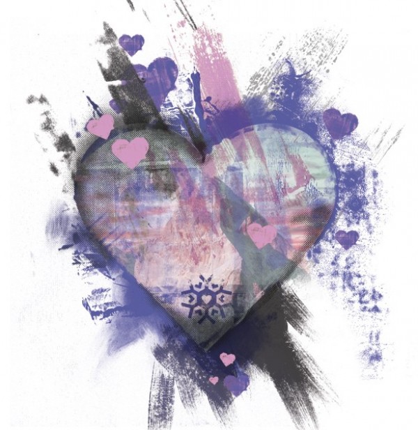 Purple Grunge Heart Abstract Design PSD web unique ui elements ui stylish smudge quality purple psd original new modern interface illustration hi-res heart HD grunge fresh free download free elements download detailed design creative clean brush background abstract   