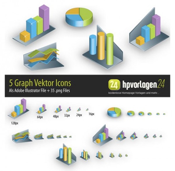 5 Modern Graph Vector Icons Set web vector unique ui elements stylish quality png original new interface illustrator icons high quality hi-res HD graphs graphic graph icons fresh free download free elements download detailed design creative   