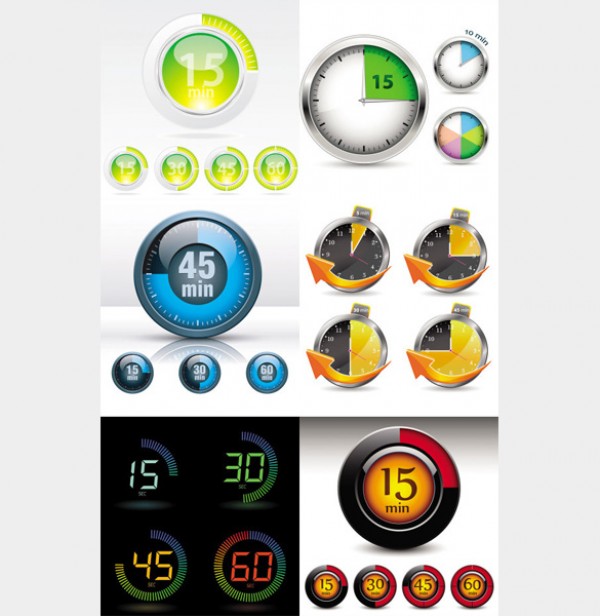 6 Glossy Watch Time Instruments Icons web watches watch vectors vector graphic vector unique ultimate ui elements timepiece time keeper time seconds quality psd png photoshop pack original new modern minutes jpg instrument illustrator illustration icons ico icns hours high quality hi-def HD hands fresh free vectors free download free faces elements download design creative counter clock ai   