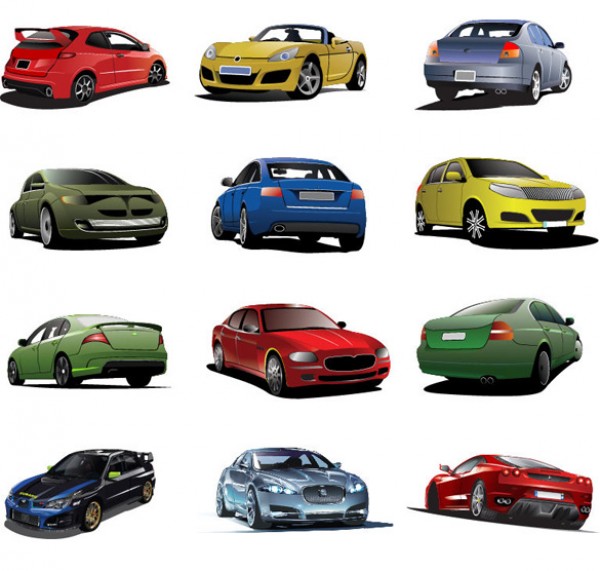 12 Shiny New Cars Vector Icons Set web vectors vector graphic vector unique ultimate sports car shiny quality photoshop pack original new modern illustrator illustration icons high quality fresh free vectors free download free download design creative cars ai   