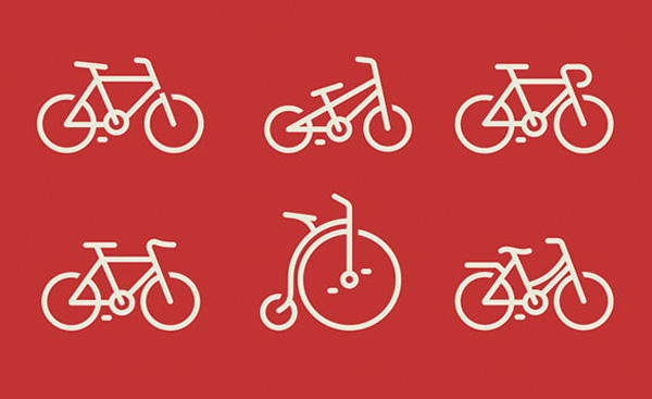 6 Simple Bicycle Icons Set PSD white web unique ui elements ui stylish simple bicycle set quality psd original new modern interface icons icon hi-res HD fresh free download free elements download detailed design creative clean bike icon bike bicycle icons bicycle   