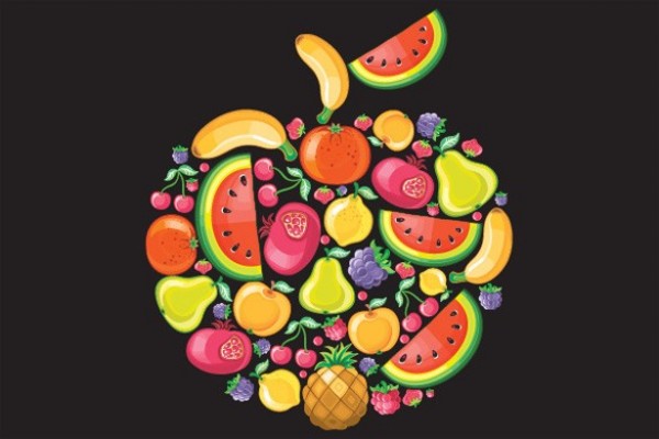 Colorful Fruit Apple Shape Graphic web unique ui elements ui stylish simple quality pdf original new modern interface hi-res HD fruits fruit abstract fresh free download free elements download detailed design creative colorful collage clean background apple abstract   