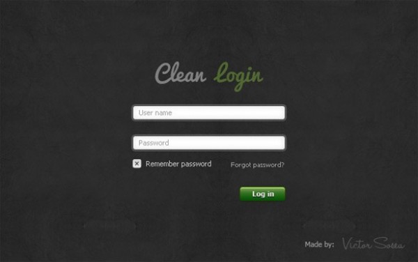 Clean and Neat Login Form PSD web unique ui elements ui stylish simple sign-in quality psd password original new modern login form login interface hi-res HD fresh free download free elements download detailed design creative clean button box   