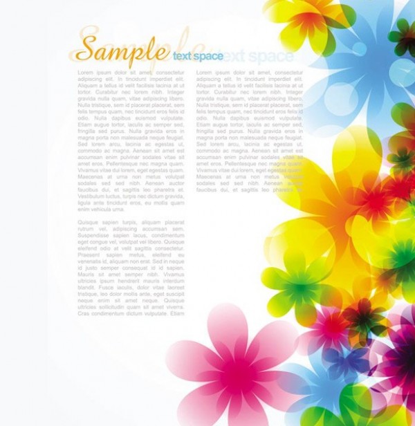 Lovely Colorful Floral Vector Page Background web vector unique ui elements stylish quality page original new interface illustrator high quality hi-res HD graphic fresh free download free flowers floral eps elements download detailed design creative colorful blue background abstract   