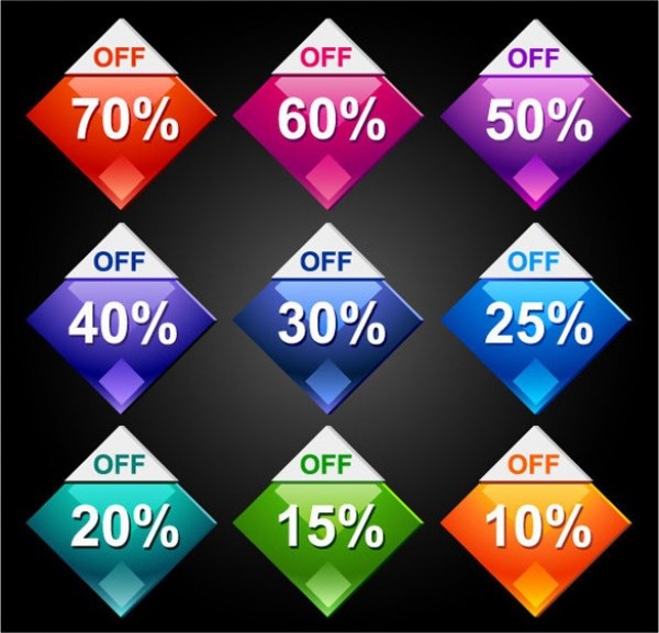9 Shiny Discount Sticker Vector Labels web vector unique ui elements tag stylish sticker sales tag sale quality price percent sign original new labels label interface illustrator high quality hi-res HD graphic fresh free download free elements download discounts detailed design creative corners box   