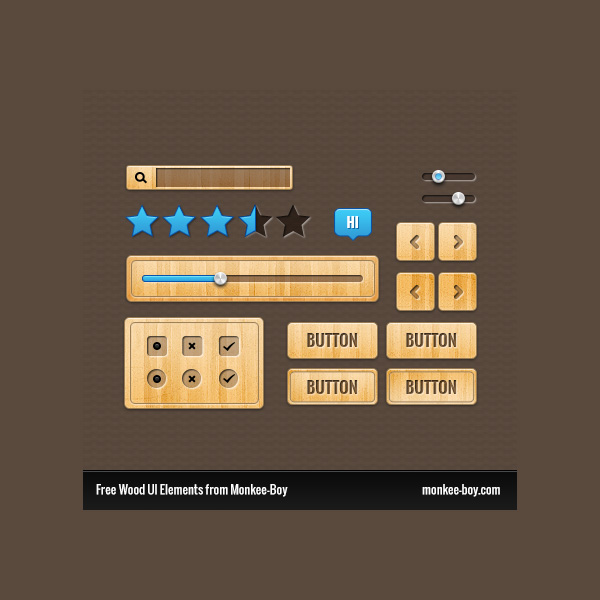 Finely Tooled Wooden Web UI Elements Set PSD wooden ui kit wooden ui wooden wood ui wood web unique ui set ui kit ui elements kit ui elements ui tooltip stylish star rating slider search field quality psd progress bar original new modern interface hi-res HD fresh free download free forward/back buttons elements download detailed design creative clean checkboxes buttons   