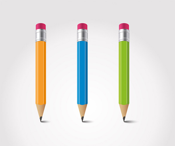 3 Crisp Colorful Pencil Illustrations Set yellow web vector unique ui elements stylish school pencil red quality pencil icon pencil original new interface illustrator icon high quality hi-res HD graphic fresh free download free eps elements drawing download detailed design creative blue art   