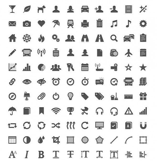 Современные символы. Иконка спрайт. Иконки glyphicons. Разные современные символы.