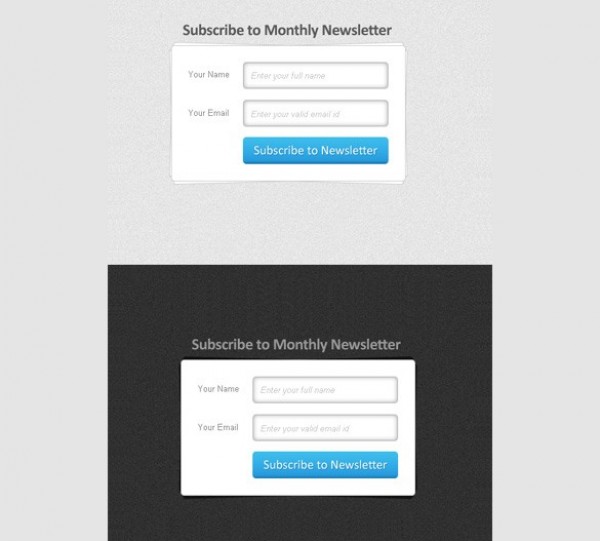 Simple Subscribe to Newsletter Form PSD web unique ui elements ui subscribe stylish simple sign up quality original newsletter new modern interface hi-res HD grey fresh free download free form elements download detailed design creative clean button blue   