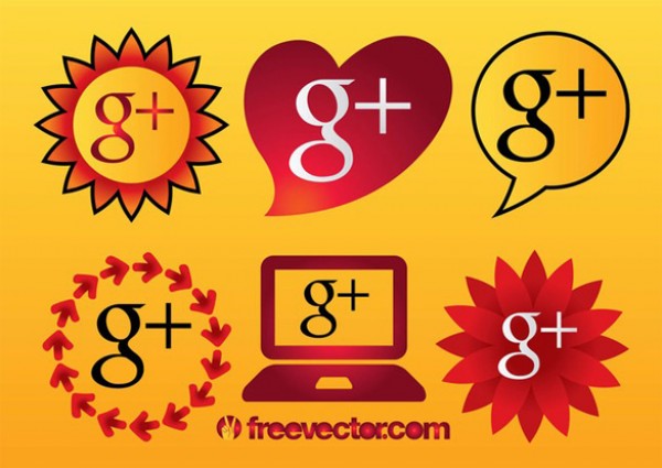 Set of  g+ Icons Vector Logos vectors vector graphic vector unique tool sun social quality photoshop pack original notebook modern logo illustrator illustration high quality heart g+ fresh free vectors free download free flower download creative arrows ai   