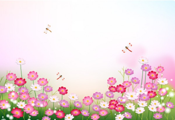 Spring Flowers Dragonfly Garden Vector web vectors vector graphic vector unique ultimate ui elements summer spring quality psd png photoshop pack original new nature modern meadow landscape jpg illustrator illustration ico icns high quality hi-def HD fresh free vectors free download free flower garden elements dragonfly dragonflies download design creative background ai   