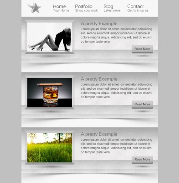 WhiteStar Facebook Blog Template Page PSD web unique ui elements ui template stylish quality psd placeholders page original new modern interface images hi-res HD fresh free download free facebook elements download detailed design creative clean blog page 3D frame   