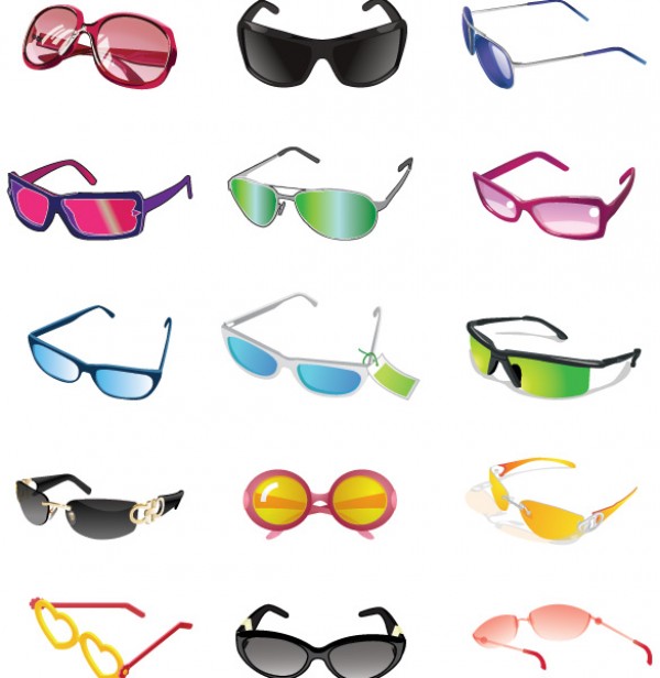 15 Pairs of Sunglasses Vector Illustration web vectors vector graphic vector unique ultimate sunglasses sun summer shades quality photoshop pack original new modern illustrator illustration high quality fresh free vectors free download free download design creative cool ai   