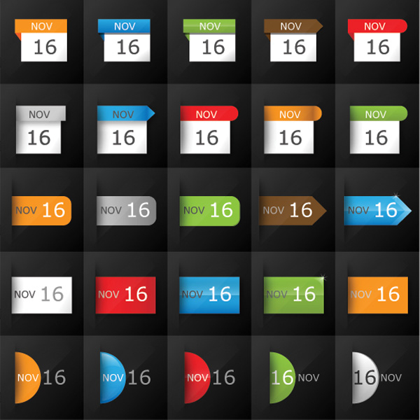 Date Calendar Blog Icons Set vector tags set icons free download free colorful calendar icons calendar blog   