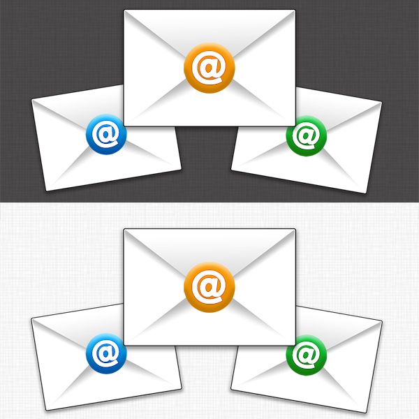 Envelope Mail Icon with @ Sign mail icon mail icon envelope @   