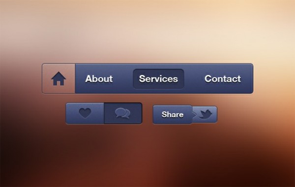 Premium Blue Navigation & Button Set PSD web unique ui elements ui twitter share button Twitter share toolip button stylish states quality psd original new navigation modern interface inset hi-res heart HD fresh free download free fav button fav elements download detailed design creative clean chat button chat buttons blue   