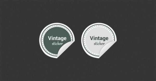 2 Vintage Round Curled Stickers Set PSD web vintage unique ui elements ui stylish stickers set round retro quality psd original new modern label interface hi-res HD fresh free download free elements download detailed design curled curl creative clean   