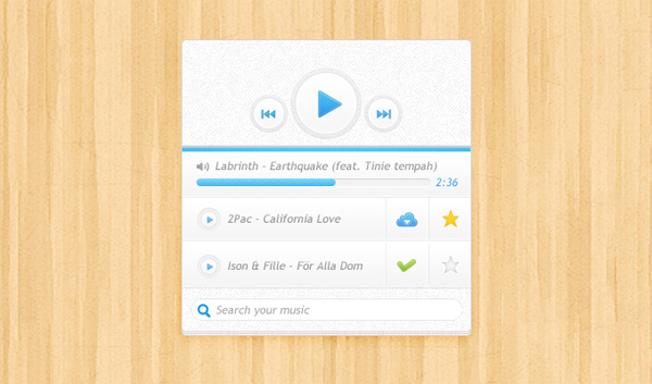 Stacked Paper Playlist Music Player ui elements share search playlist player paper music player mp3 icons free download free download audio   
