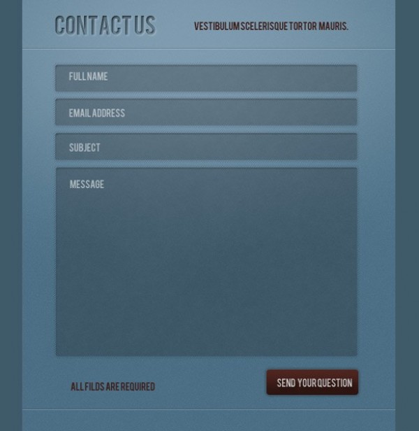 Custom Blue Contact Form Element PSD web unique ui elements ui stylish quality psd original new modern interface hi-res HD fresh free download free elements download detailed design creative contact form contact clean box blue   