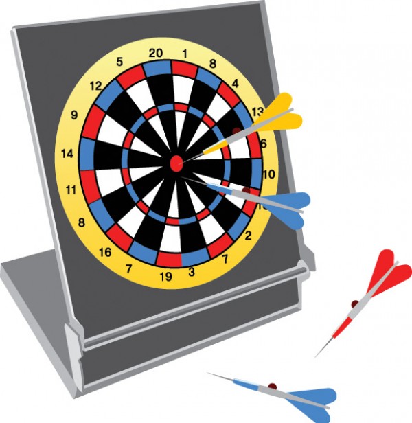 Bulls Eye Dartboard & Darts Vector web vectors vector graphic vector unique ultimate quality photoshop pack original new modern mark illustrator illustration high quality fresh free vectors free download free download design darts dartboard creative bulls eye ai   