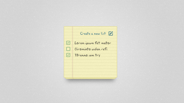 Sticky Note UI ToDo List yellow ui elements todo list todo sticky note psd note list lined interface free download free download   