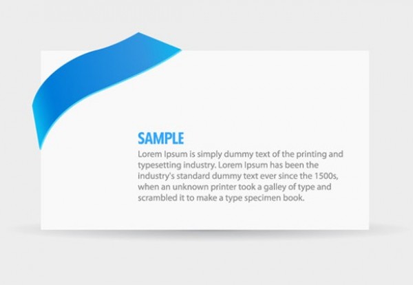 Simple Paper Label with Elegant Blue Ribbon web vector unique ui elements tag stylish ribbon banner ribbon quality original new label interface illustrator high quality hi-res HD graphic fresh free download free feature elements elegant download detailed design creative corner content blue banner   
