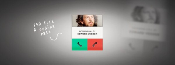 Incoming Call Widget with Image PSD widget web unique ui elements ui stylish quality psd popup phone original new name modern interface incoming call widget incoming call image icons hi-res HD hang up fresh free download free elements download detailed design creative clean call box answer   