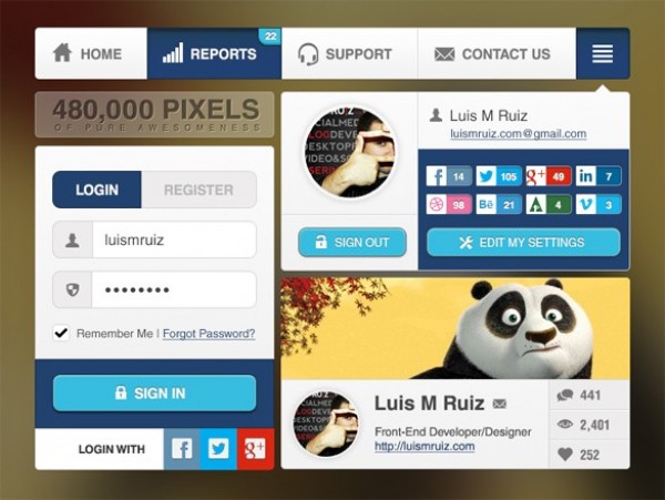 Awesomeness UI Elements Kit PSD widget web unique ui set ui kit ui elements kit ui elements ui stylish social icons set register quality psd profile widget profile original new navigation menu navigation nav modern menu login kit interface hi-res HD fresh free download free form elements download detailed design creative counters clean circular avatar avatar   