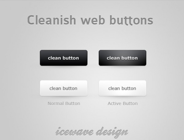 Glossy Icewave Buttons Set PSD white web unique ui elements ui stylish states set quality psd original new modern interface icewave hover hi-res HD fresh free download free elements download detailed design creative clean buttons black active   