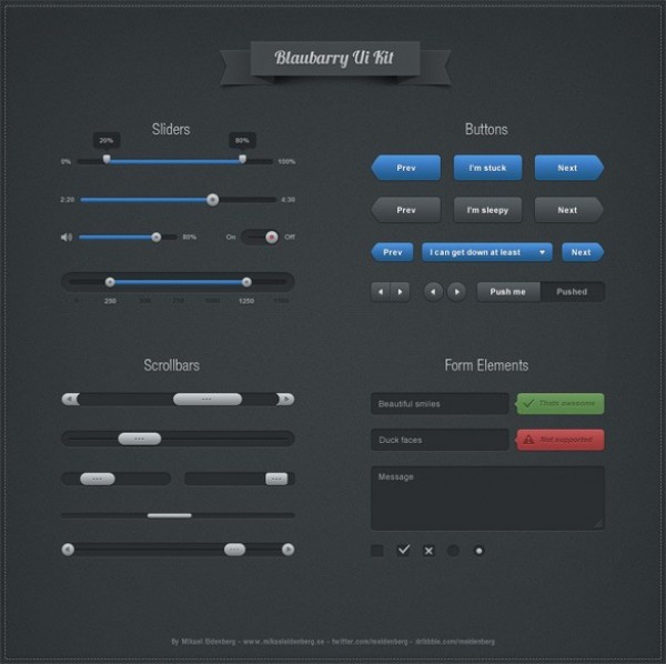 Amazing Blaubarry Web UI Kit PSD web unique ui kit ui elements ui stylish sliders simple scrollbars quality psd original new modern interface hi-res HD fresh free download free forms elements download detailed design creative clean buttons blaubarry   