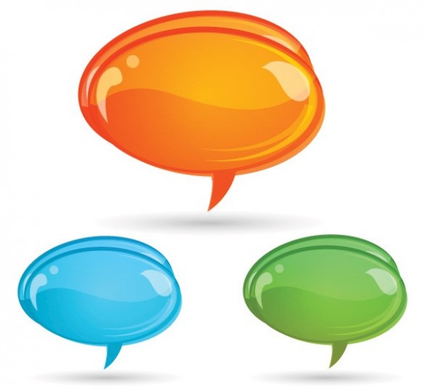 3 Colorful Speech Bubbles Vector Set web vector unique ui elements stylish speech bubble set quality original new interface illustrator high quality hi-res HD graphic glossy fresh free download free eps elements download dialogue box detailed design creative colorful chat cloud   