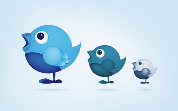 3 Cute Social Twitter Birds Vector Set vector twitter bird twitter social set icon free download free cute cartoon bird   