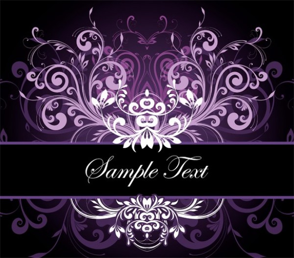 Purple Scroll Floral with Banner Vector Background web vintage vector unique ui elements text stylish scroll quality purple pdf original new jpg interface illustrator high quality hi-res HD graphic fresh free download free floral eps elements download detailed design creative banner background ai abstract   