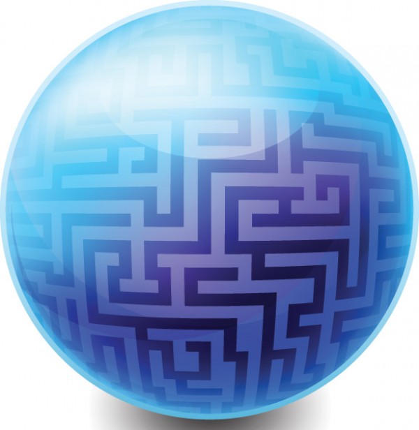 Abstract Labyrinth Sphere Vector vectors vector graphic vector unique sphere quality puzzle photoshop pack original modern labyrinth illustrator illustration high quality globe fresh free vectors free download free download crystal creative ball ai abstract   