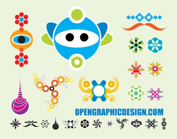Fun Wacky Colorful Vector Graphics web wacky vector unique ui elements stylish shapes quality original new interface illustrator high quality hi-res HD graphic futuristic fun fresh free download free elements download dingbats detailed design creative colorful   