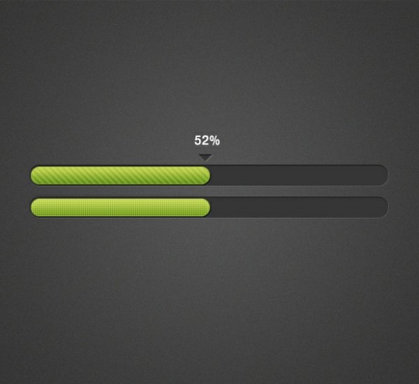 2 Immaculately Textured Progress Bars PSD web unique ui elements ui textured stylish striped slider quality psd progress bar original new modern interface inset hi-res HD green fresh free download free elements download detailed design creative clean   