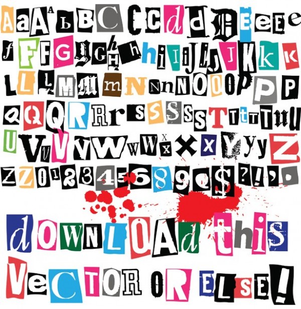 Cutout Alphabet & Numbers Ransom Note Vector web vector unique ui elements stylish set ransom note quality pdf original numbers new letters jpg interface illustrator high quality hi-res HD graphic fresh free download free font eps elements download detailed design cutout cut-out creative alphabet ai   