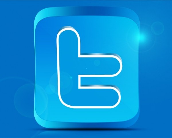 Blue Twitter Social 3D Box Icon PSD web unique ui elements ui twitter icon twitter stylish social quality psd png original new modern media interface icon hi-res HD fresh free download free elements download detailed design creative clean box blue 3d   