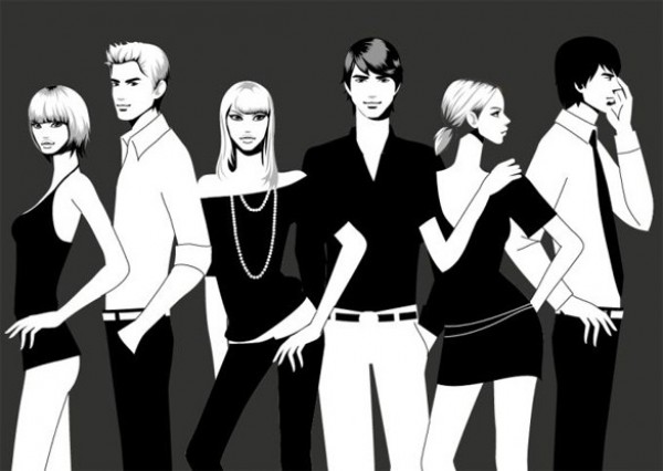 Trendy Young People Fashion Vector Graphic youth young people women web vector upscale unique ui elements trendy stylish quality poster original new men interface illustrator high quality hi-res HD graphic fresh free download free fashion elements download detailed design creative clothing beauty ai   