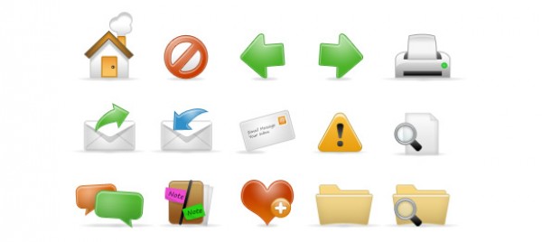 15 Mixed Icon Collection warming stop send search recieve printer photoshop notebook new mail icons house heart free icons free downloads folder search folder comments arrow right arrow left   