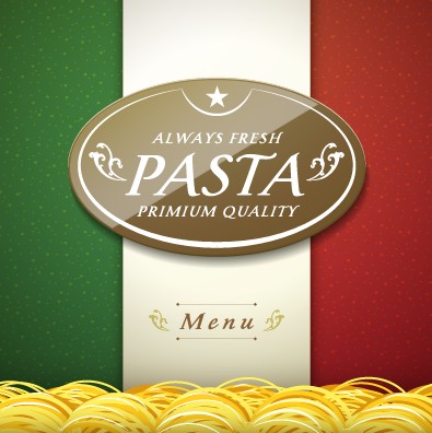 Creative pasta menu cover vector graphic 02 vector graphic Pasta menu creative cover   