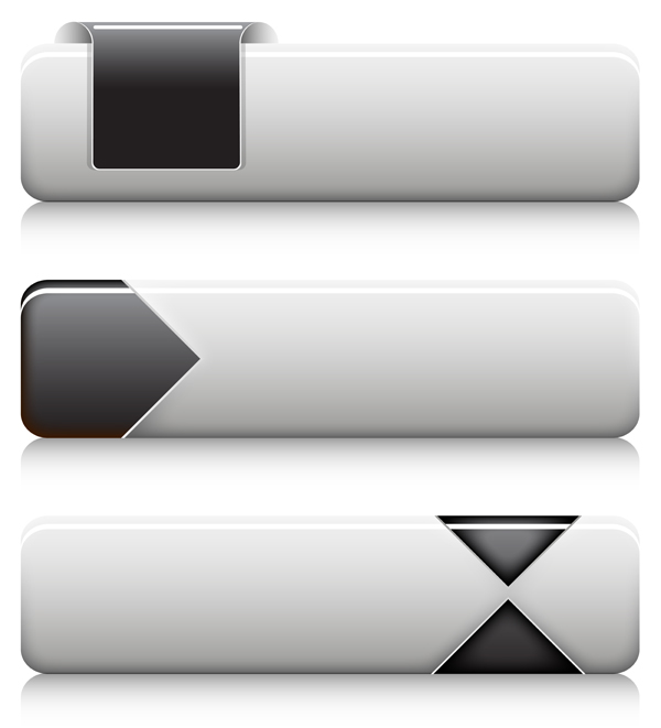 Black and white buttons vectors vectors buttons button black and white black   