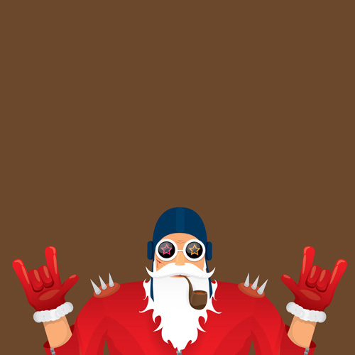 Funny santa claus vector design material 05 santa material funny design Claus   