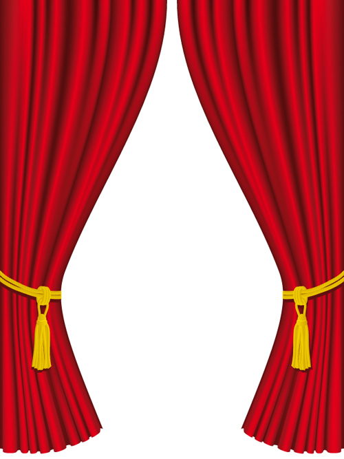 Red curtain for Backstage design vector 05 stage red curtain Backstage   