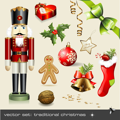Vector Set of different Xmas icons elements 06 xmas icons icon elements element different   
