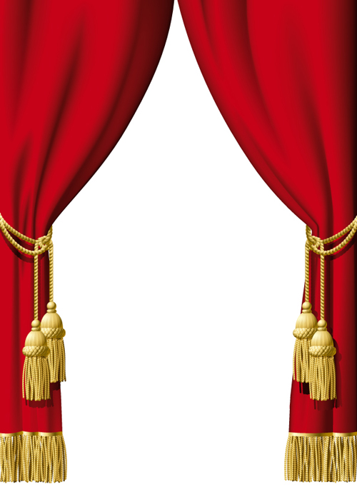Red curtain for Backstage design vector 02 stage red curtain   