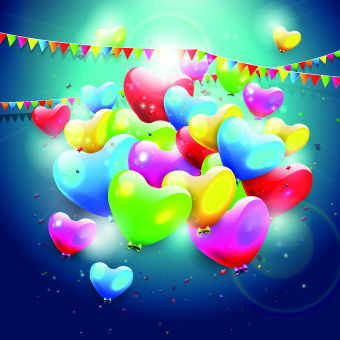 Colorful balloons happy birthday Greeting Cards background 05 happy birthday greeting colorful birthday balloons balloon background   