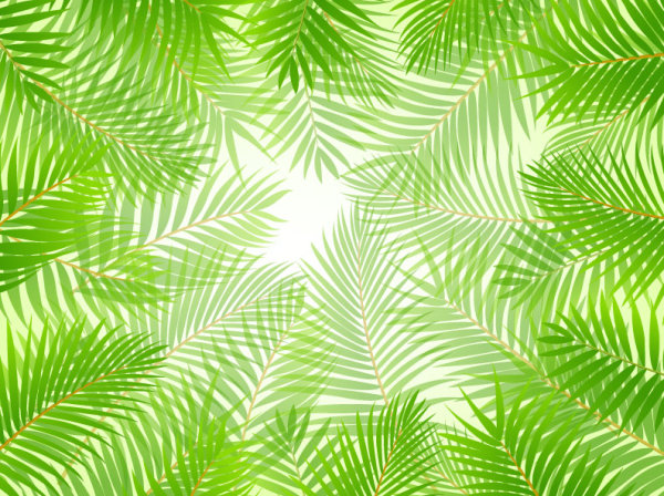 tropical Green leaf elements vector background 01 tropical leaf Green Leaf green elements element   